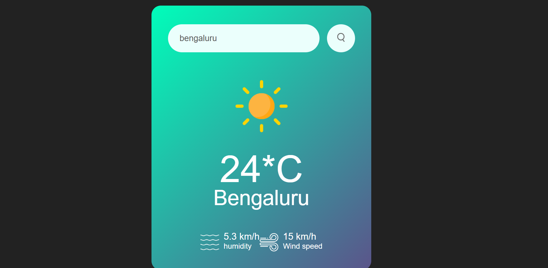 Weather App - Responsive real-time weather application by GOWTHAM